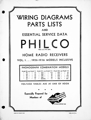 Philco Wiring Diagrams - Vol. 1